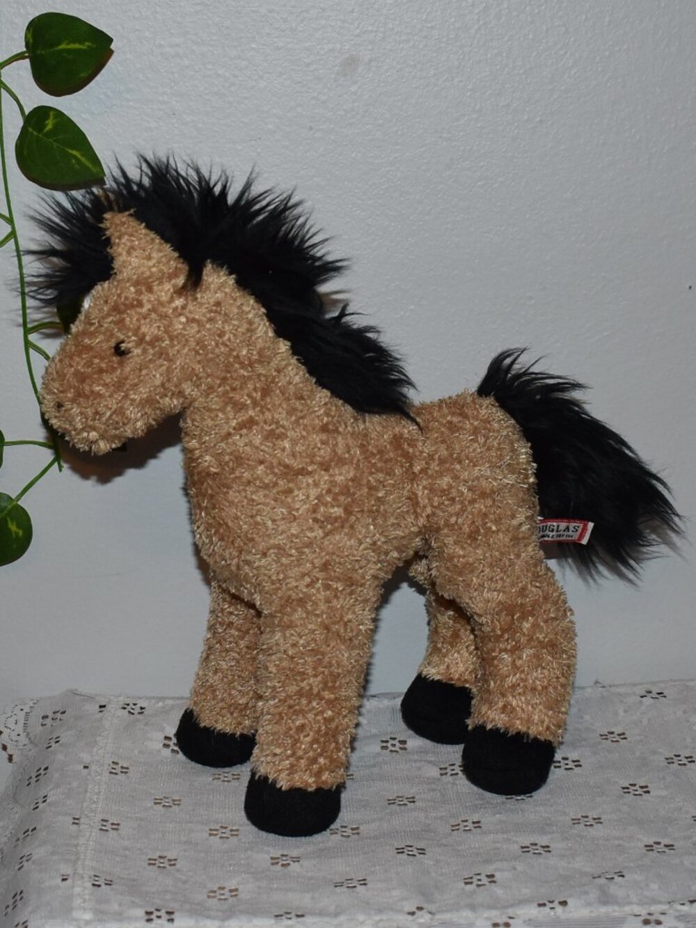 Vintage 90s Douglas Cuddle Toy Little Brown Horse Pony Plush Stuffed Animal